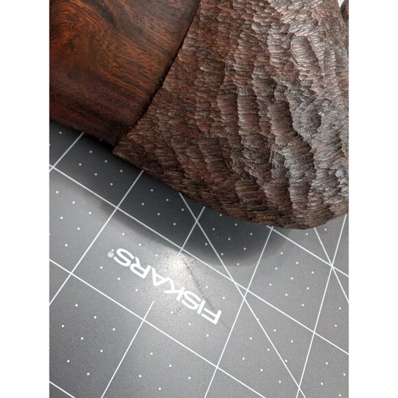 Carved Ironwood Buffalo Bison statue solid anatomically correct vintage 8x6 - Picture 8 of 11